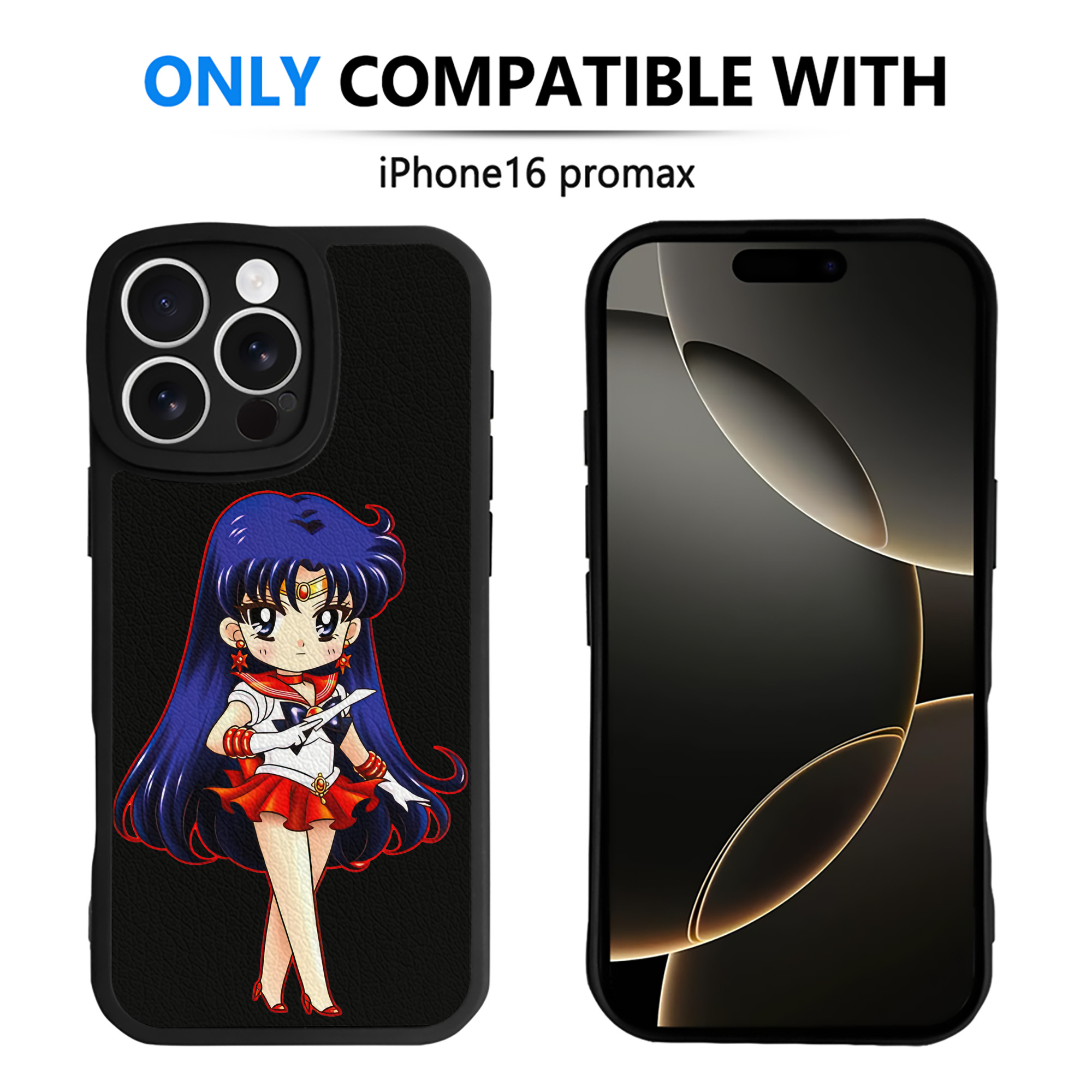 （画像用） 美少女戦士セーラームーン 火野レイ ひの レイ Sailor Moon Hino Rei （セーラーマーズ,Sailor Mars） 【iPhone 16シリーズ対応】シリコンスマホケース（レザー調） 材質：シリコン